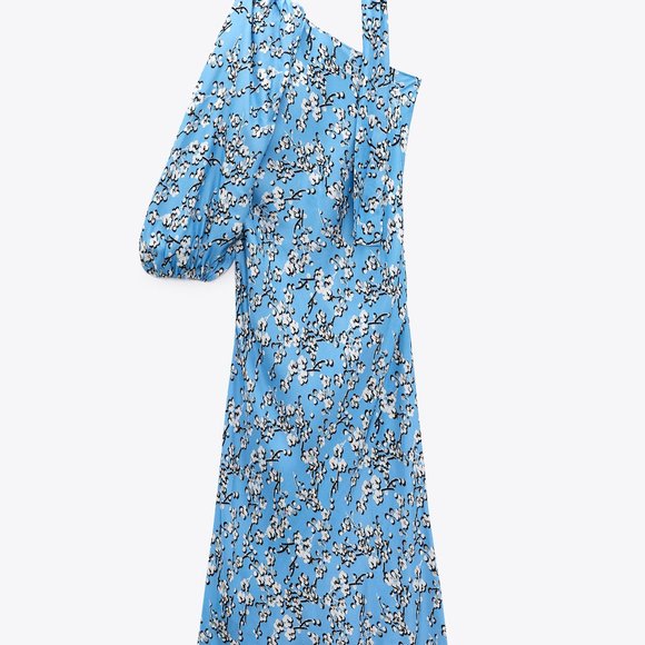 ZARA LIMITED EDITION ASYMMETRICAL DRESS - Blue XS - Picture 3 of 4
